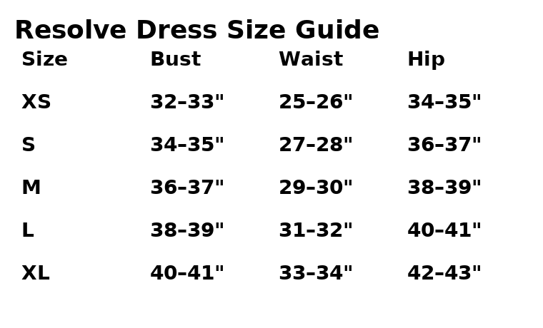 Resolve Dress